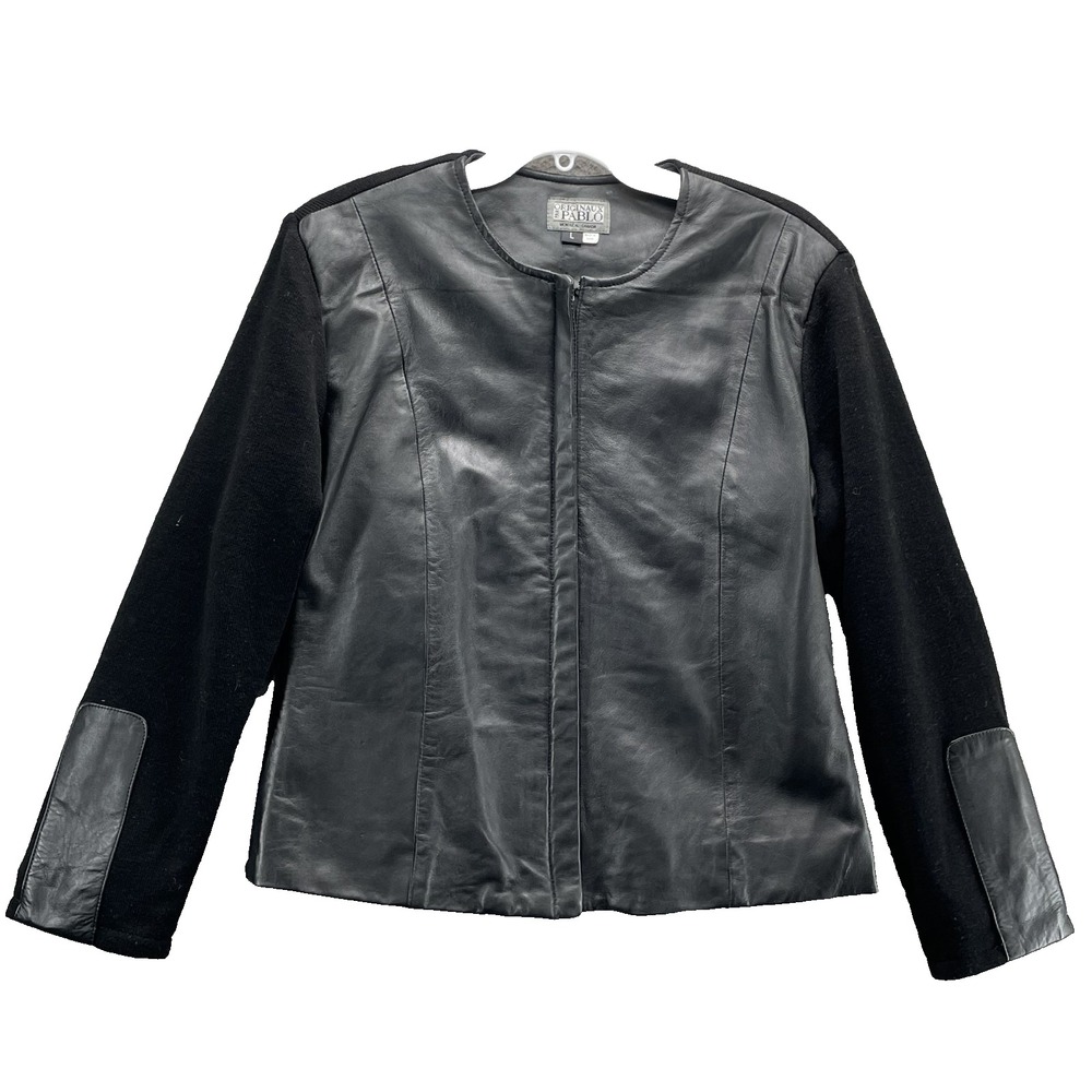 VTG Originaux Par Pablo Leather Jacket Women Large Moto Corpcore 90's Chic Biker